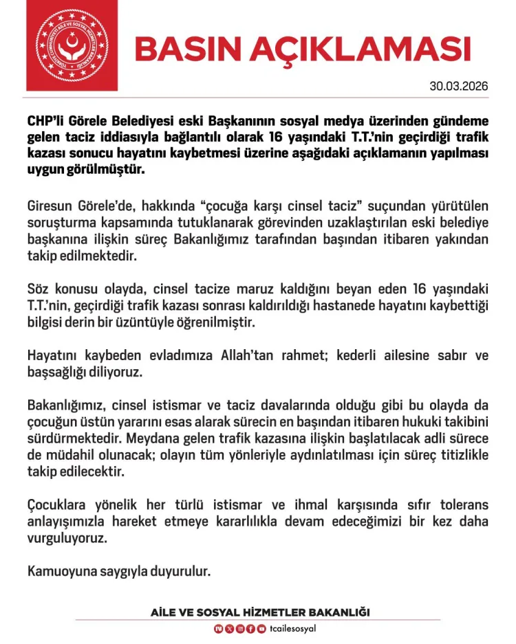 Giresun’da Taciz İddiası: Genç Kız Hayatını Kaybetti