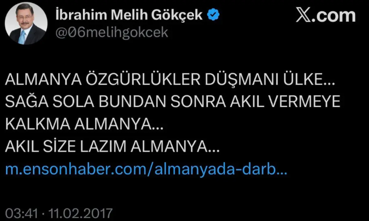 Melih Gökçek Almanya yı yerden yere vururken, oğlu vatandaşlık talep etmiş 6