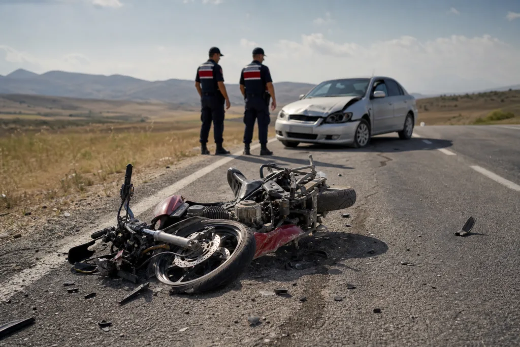 Gölbaşı’nda Motosiklet Kazasında Genç Sürücü Hayatını Kaybetti