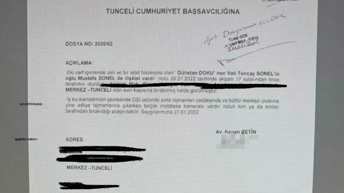 Gülistan Doku soruşturmasında isimsiz not ortaya çıktı! Tek bir cümle yer alıyor 2