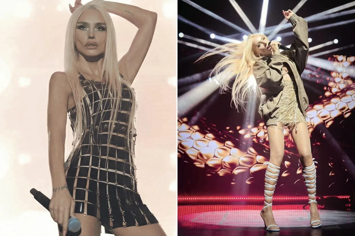 Gülşen’in Harbiye Performansı: Tüy Detaylı Yarım Şalvar Kombiniyle Göz Doldurdu