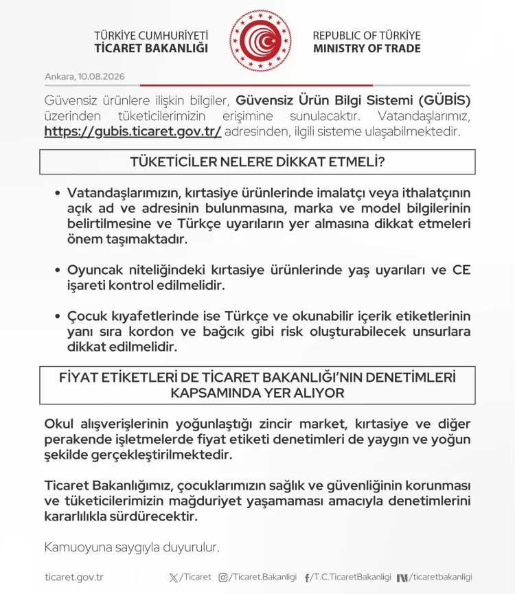 Güvensiz Kırtasiye Ürünlerine Sıkı Denetim!