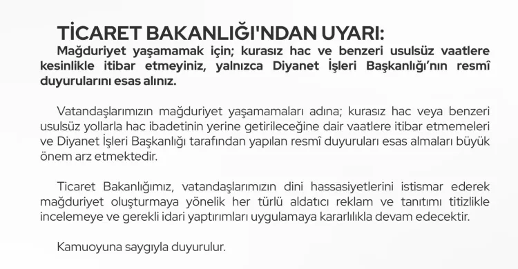 Hac Mağdurlarına Dikkat! Yanıltıcı Vaatlere Cezalar