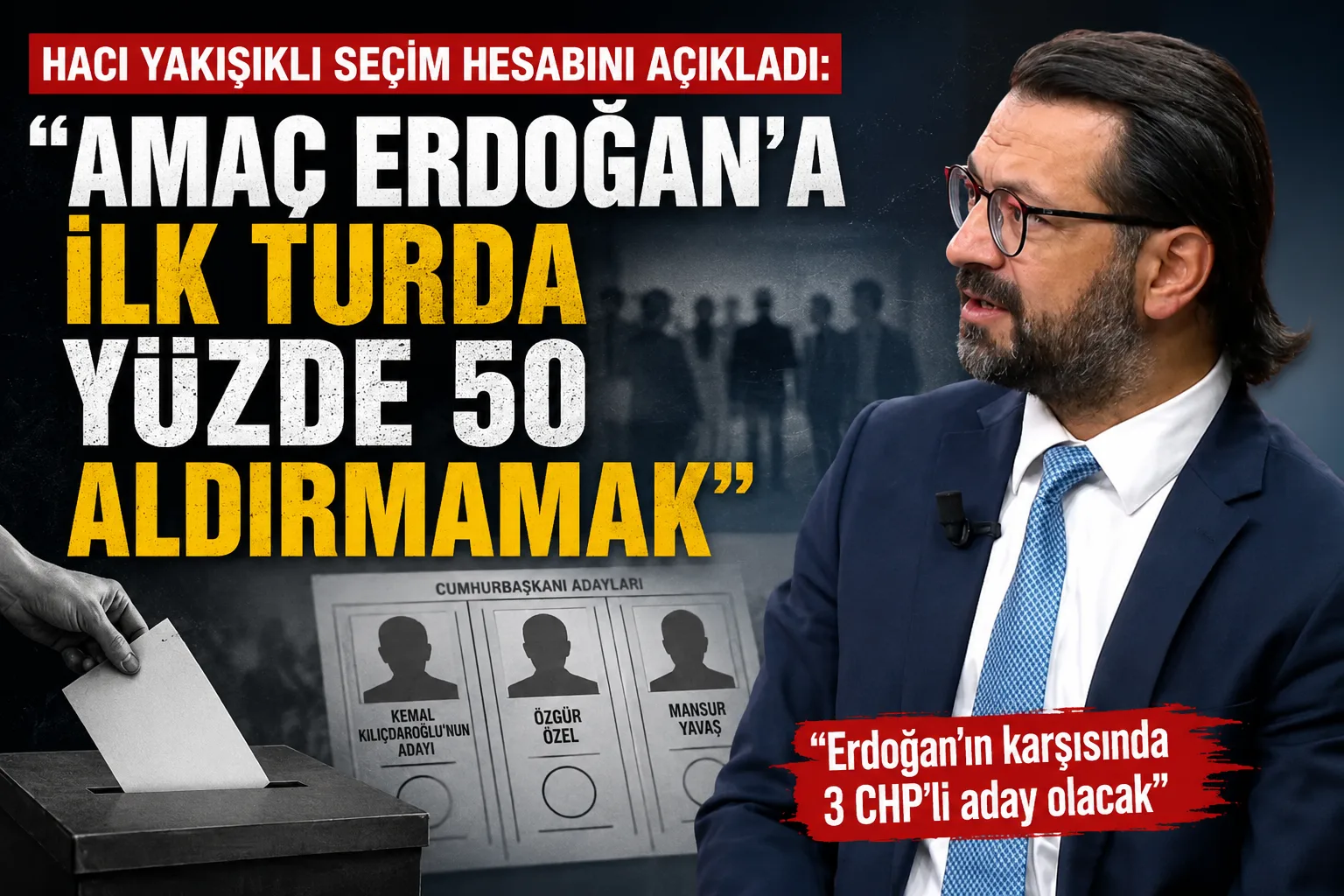 Hacı Yakışıklı: “Cumhurbaşkanlığı Seçiminde 3 CHP’li Aday Görebiliriz”