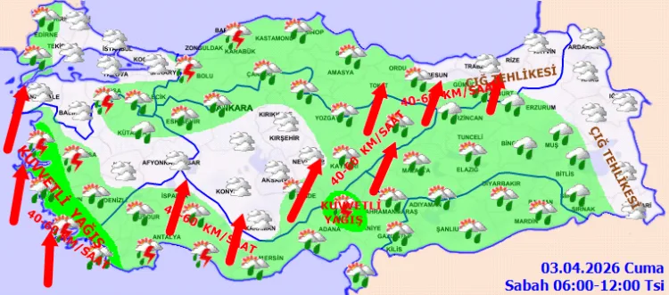 Hafta Sonu Hava Durumu: Kuvvetli Yağış ve Rüzgar!
