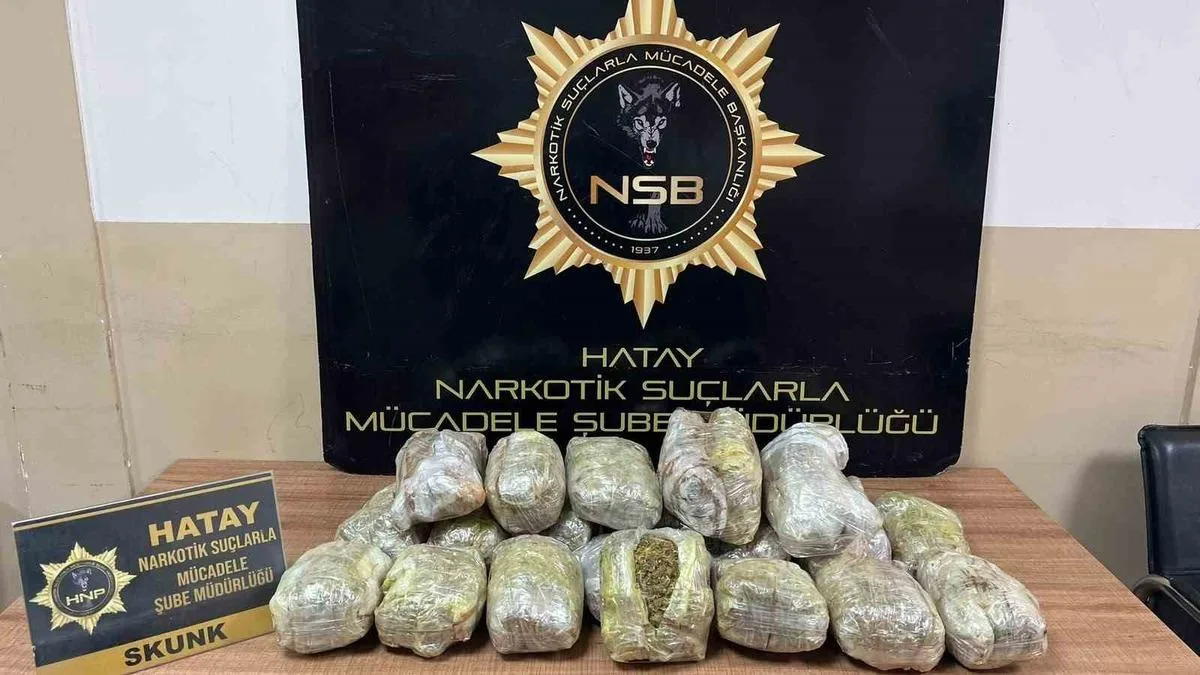 Hatay’da Uyuşturucu Operasyonunda 8.9 Kilo Esrar Ele Geçirildi