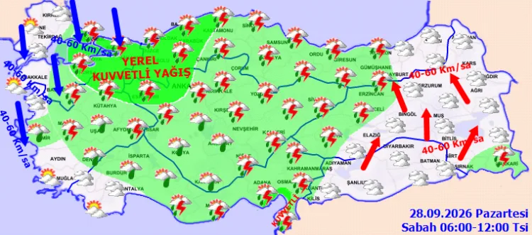Hava Sıcaklıkları Düşüyor, Kuvvetli Yağış Geliyor!
