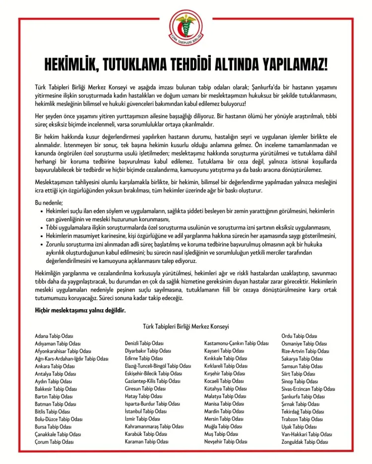 Hekimler Tutuklama Korkusuyla Görev Yapamaz!