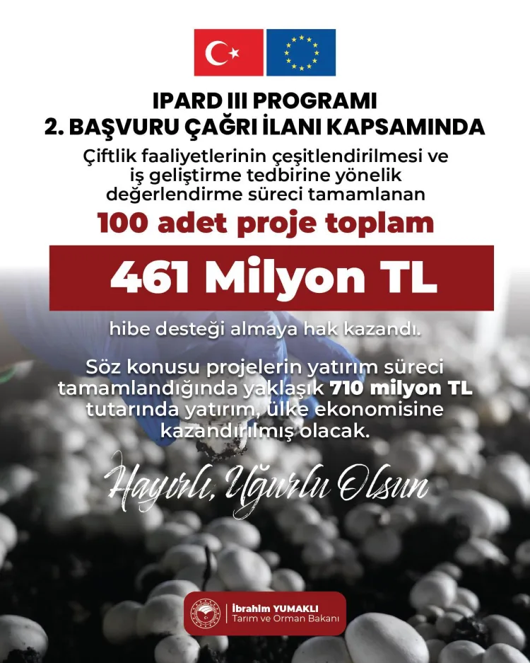 Tarım ve Orman Bakanı İbrahim Yumaklı Proje Duyurusu