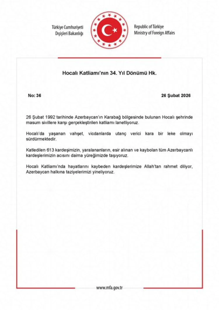 Hocalı Katliamı’nda 613 Can Yandı, Unutmadık!