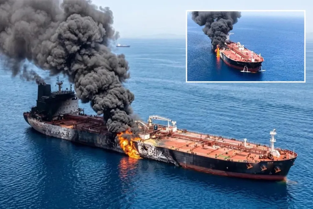 Hürmüz Boğazı’nda Süper Tanker Patladı, Uyarılar Yayınlandı