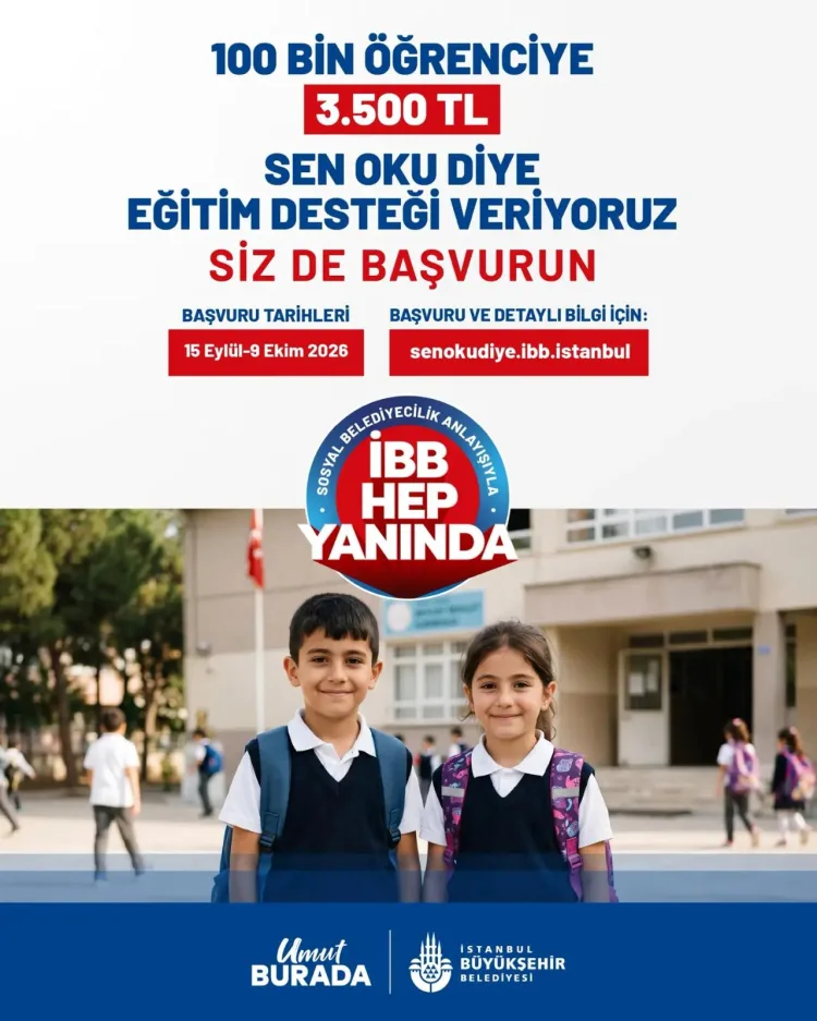 İBB, Öğrencilere 2.5 Milyar TL Destek Verecek!