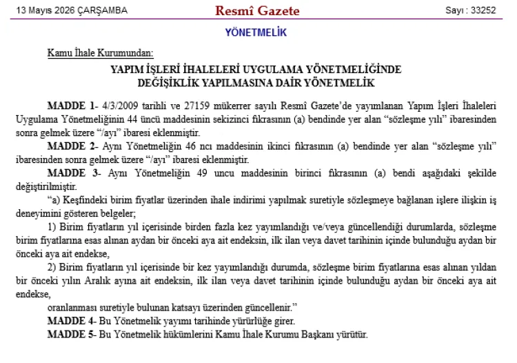 İhale Düzenlemeleri Yenilendi: İş Deneyim Belgeleri