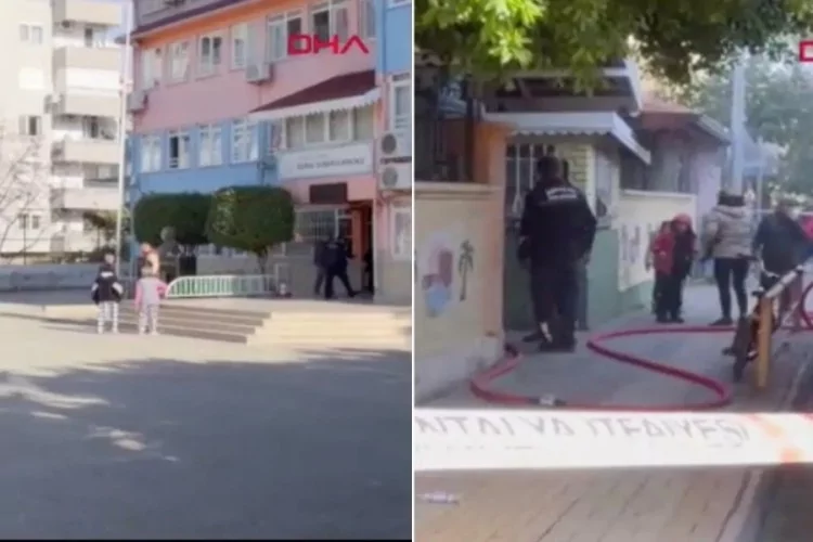 İlkokulda Yangın Panik Yarattı, Eğitime Ara Verildi!
