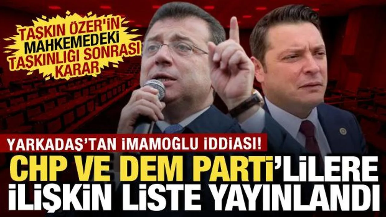İmamoğlu Davasında Kriz: Duruşma Ertelendi!