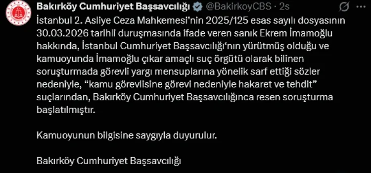 İmamoğlu’na Soruşturma: Hakaret ve Tehdit İddiası