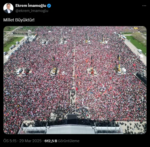 Ekrem İmamoğlu Paylaşımı
