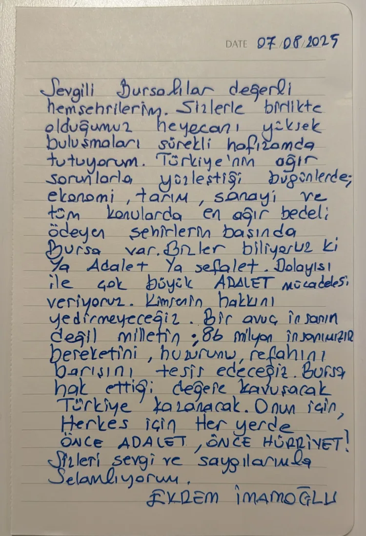 İmamoğlu, Silivri’de Bursalıları Unutmadı!