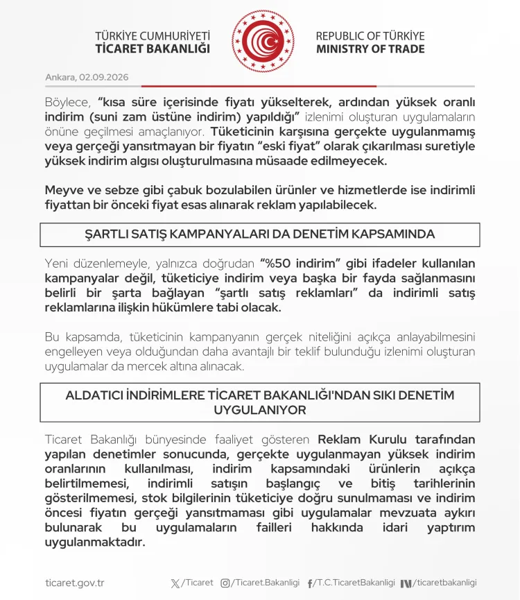 İndirimli Satışlara Yeni Düzenleme ve Cezalar!