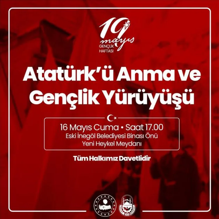 İnegöl’de 19 Mayıs Coşkusu Tüm Şehirde Yaşanacak!