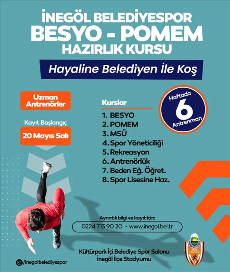 İnegöl’de Gençler İçin Spor ve Güvenlik Kursları!