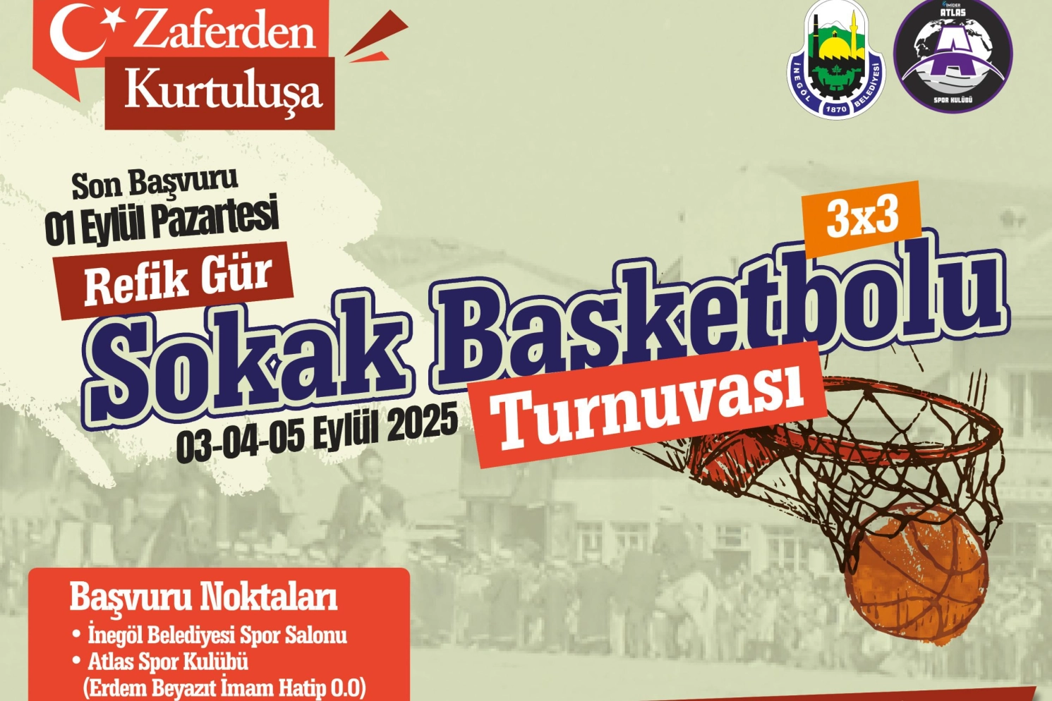 İnegöl’de Sokak Basketbolu Turnuvası Başlıyor!