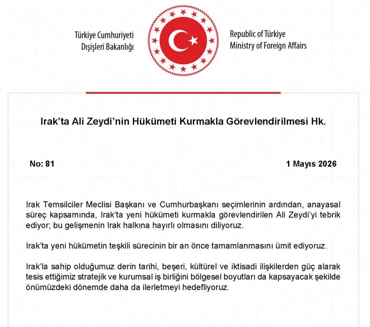 Irak’ta Yeni Hükümet İçin Sürecin Tamamlanması Bekleniyor