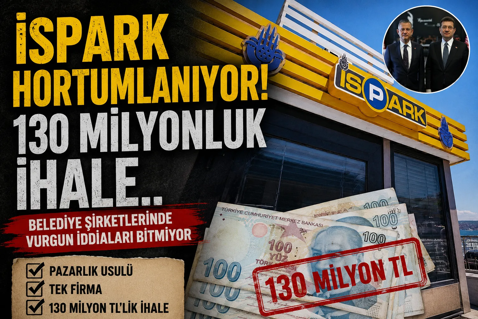 İSPARK hortumlanıyor! 130 milyonluk ihale..