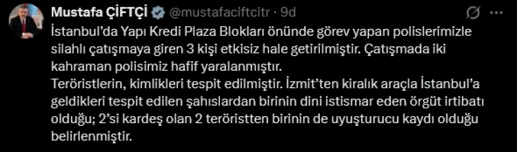 İstanbul’da Çatışma: 3 Terörist Etkisiz Hale Getirildi