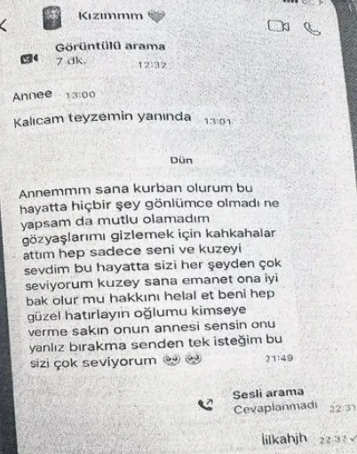 Hemşire Naile İlayda Ateş in son mesajı! 20 dakika önce göndermiş 2
