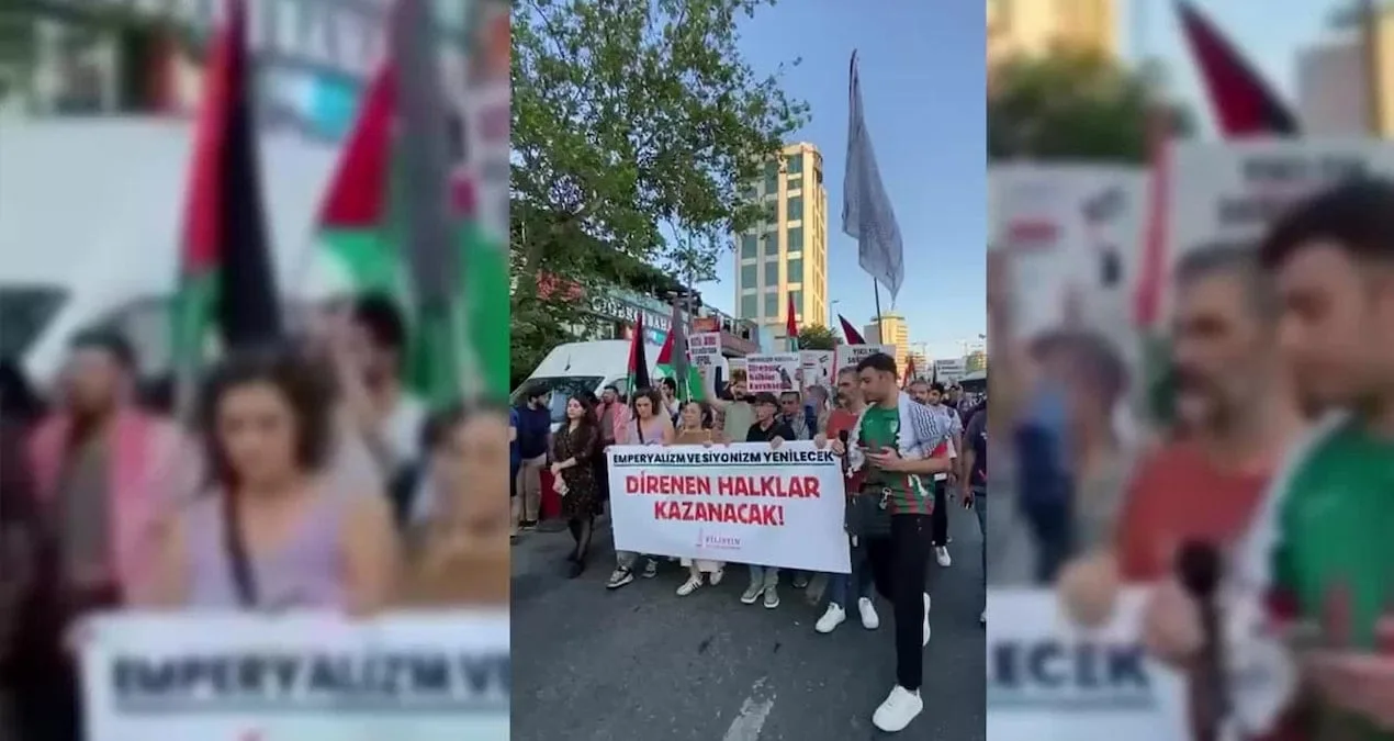 İstanbul’da İsrail’in İran Saldırılarına Protesto
