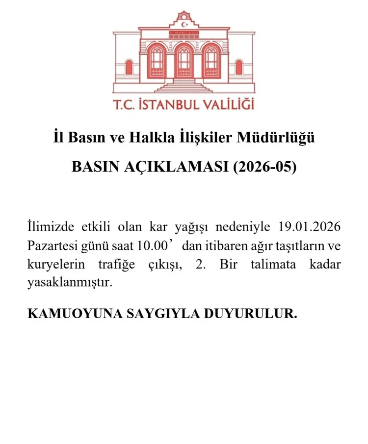 İstanbul’da Kar Yağışı Nedeniyle Trafik Yasaklandı!