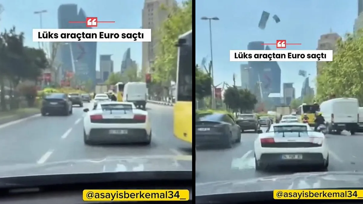 İstanbul’da Lüks Araçtan Euro Saçıldı!