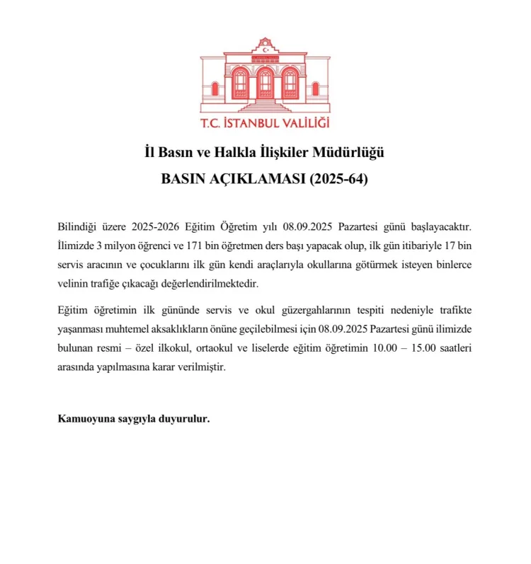 İstanbul’da Okul Başlangıcında Trafik Önlemleri!