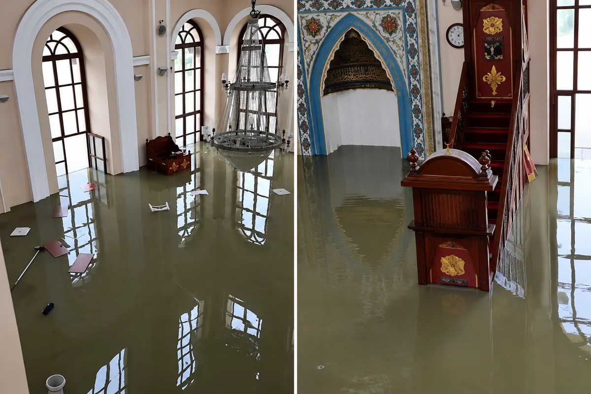 İstanbul’da Sel Tarihi Yapıları Vurdu: Sadabad Camii Suya Gömüldü