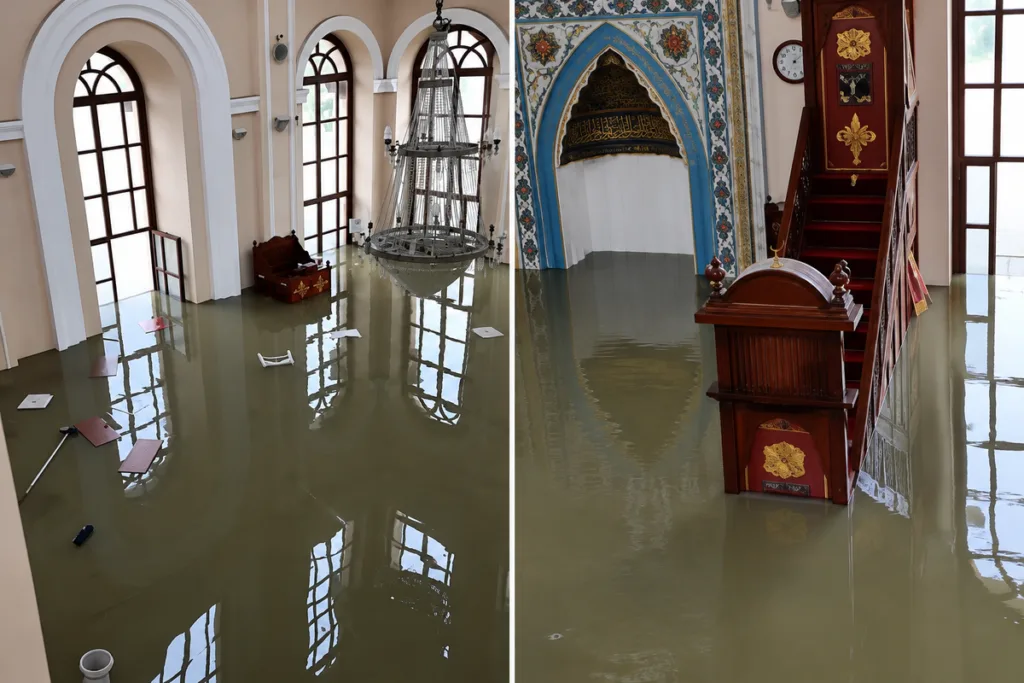 İstanbul’da Sel Tarihi Yapıları Vurdu: Sadabad Camii Suya Gömüldü