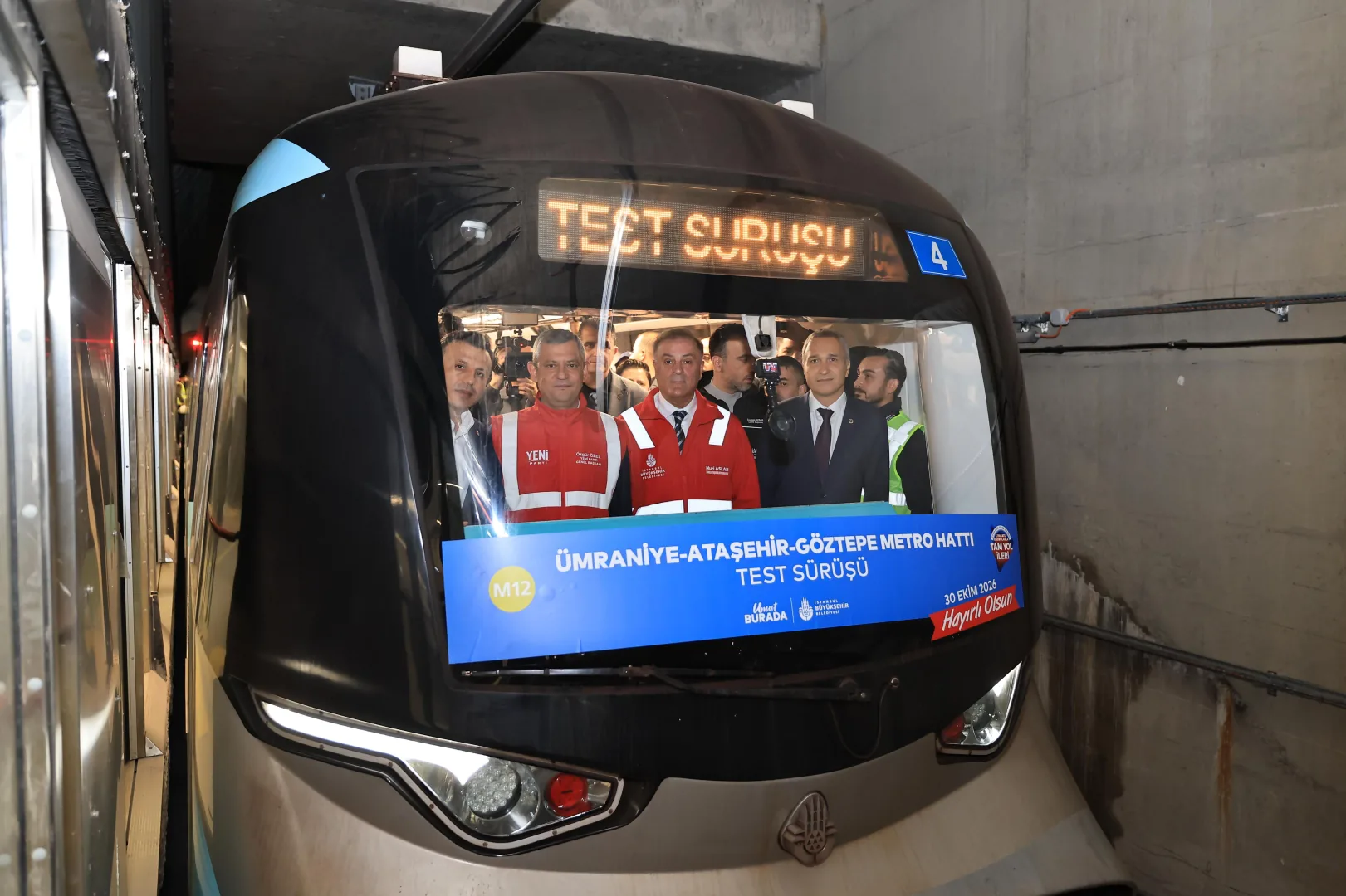 İstanbul'da Ümraniye-Ataşehir-Göztepe Metro Hattında Test Sürüşü Yapıldı