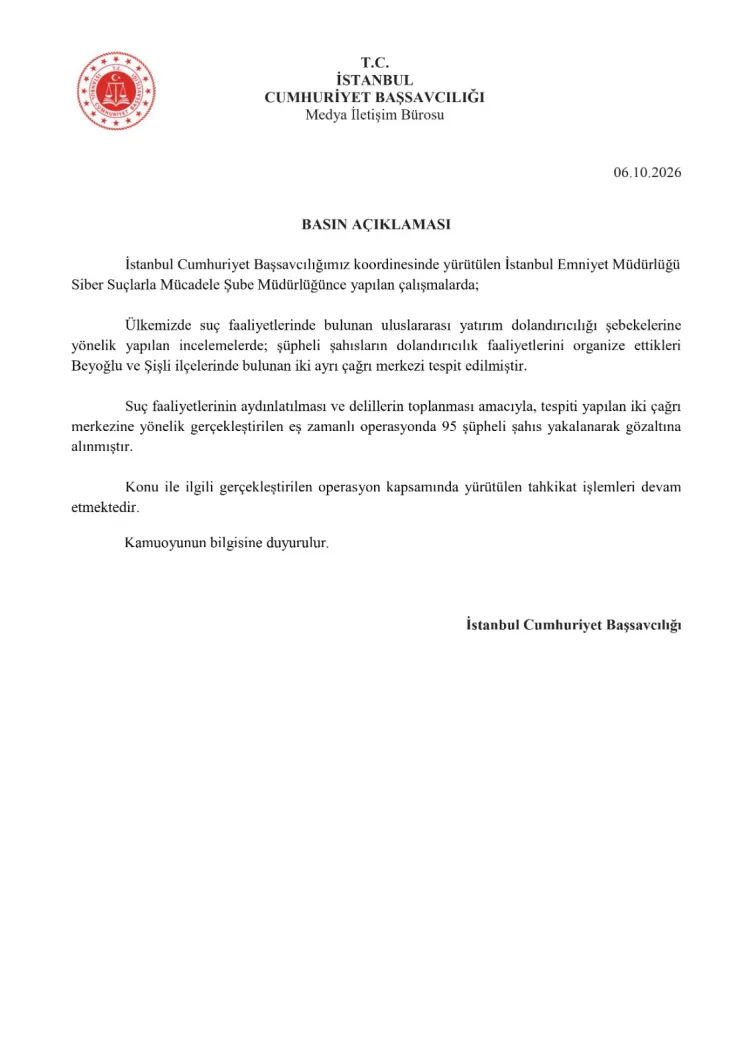 İstanbul’da Yatırım Dolandırıcılığına Büyük Darbe!