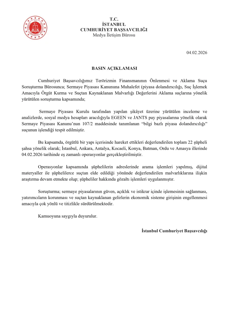 İstanbul’da Yatırımcıları Dolandıran Çeteye Operasyon