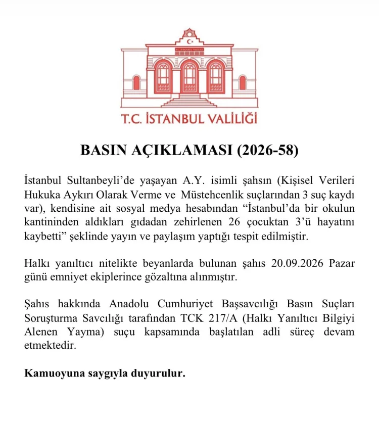 İstanbul’da Zehirli Gıda İddiası: Gözaltı!