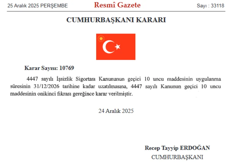 İşverenlere Prim İndirimi Süresi 2026’ya Uzatıldı