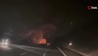 Balıkesir'de F-16 savaş uçağının düşme anı!