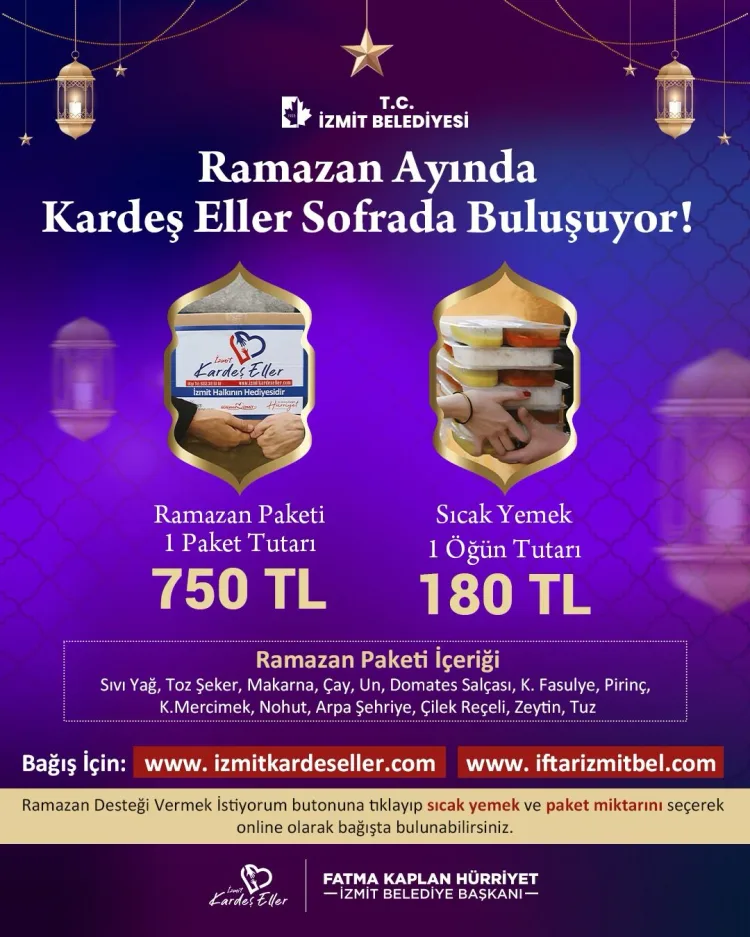 İzmit Belediyesi Ramazan Yardım Kampanyası