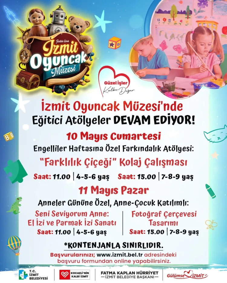 İzmit’te Eğlenceli Atölyelerle Dolu Bir Hafta Sonu!