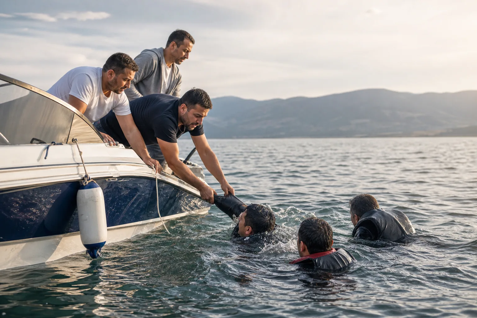İznik Gölü’nde Suya Düşen Üç Kişi Kurtarıldı