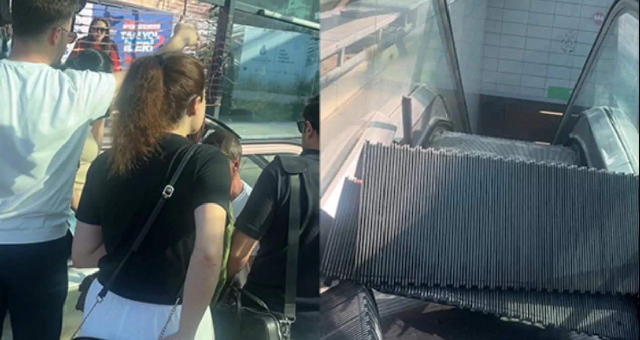 Kadıköy Metro İstasyonu’nda Yürüyen Merdiven Krizi!