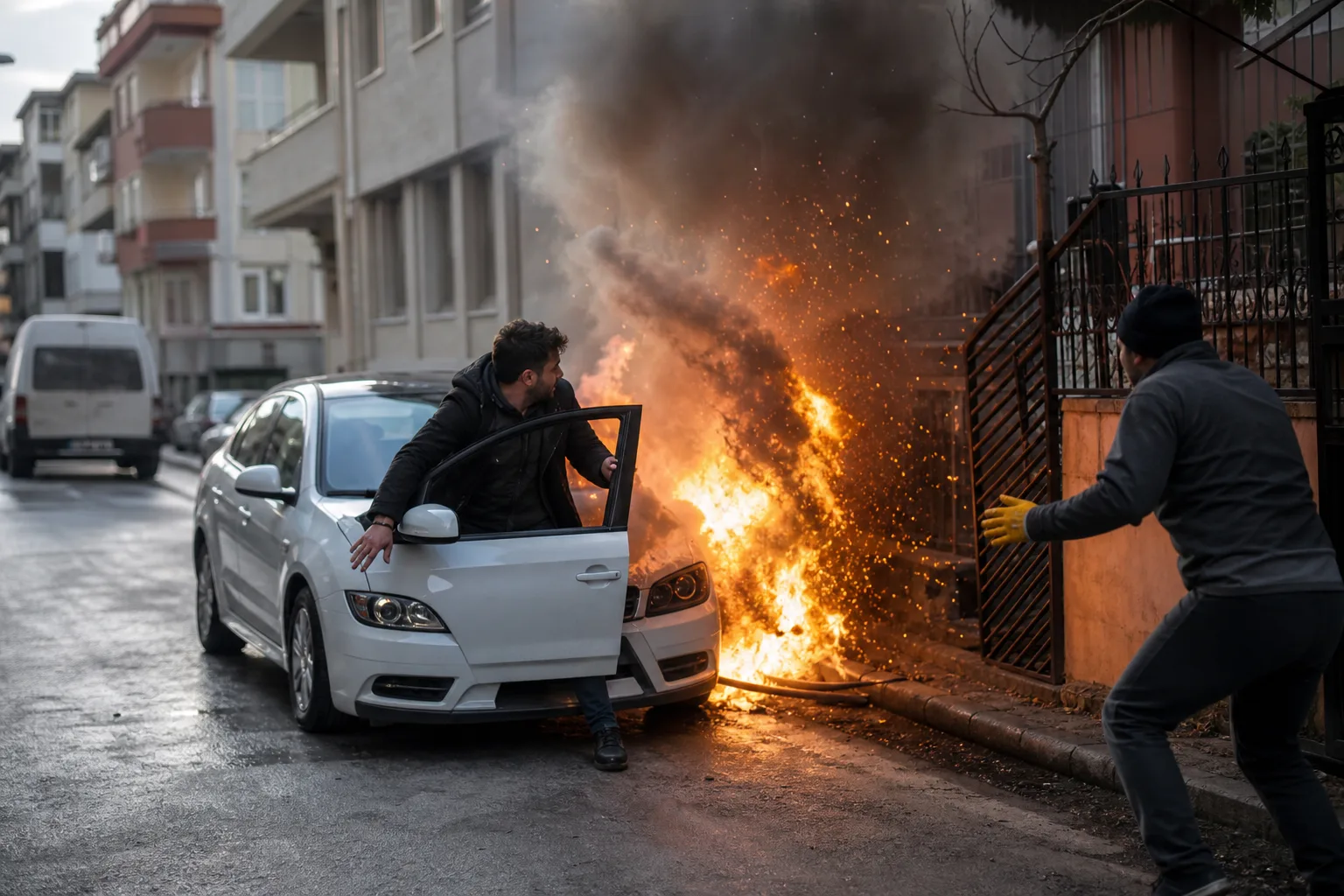 Kağıthane’de Kablo Yangını: Araç Sahibinin Sıradışı Hamlesi