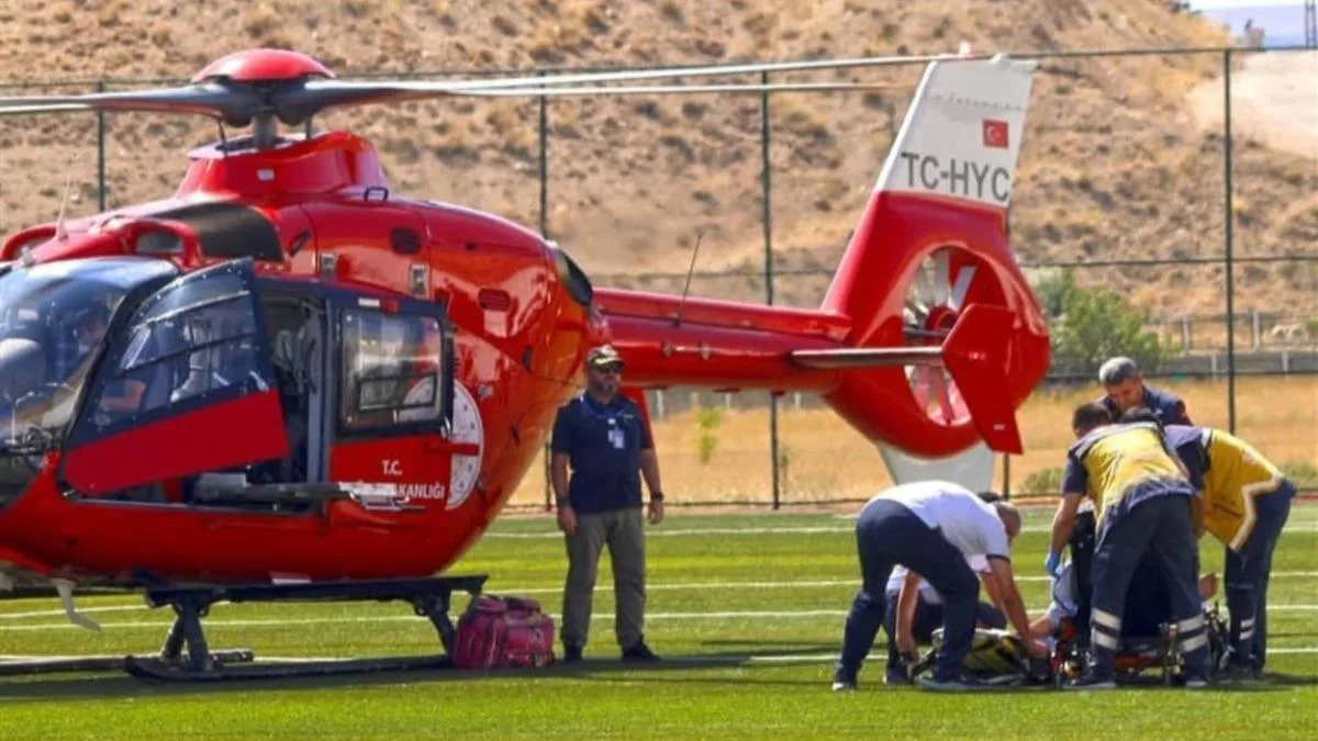 Kalp krizi geçiren hasta, hava ambulansıyla taşındı!