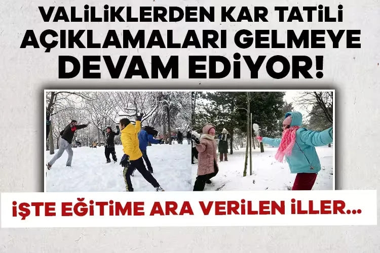 Kar Tatili Açıklamaları Peş Peşe Geliyor!