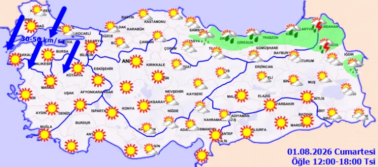 Karadeniz’de Sağanak, Marmara’da Rüzgar Uyarısı!